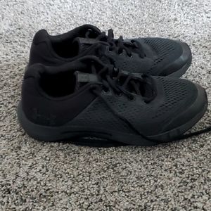 Boys black Under Armour sneakers